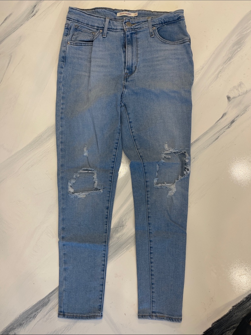 Levi's Light Blue Distressed Women's Skinny Jeans